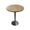 Bàn cafe HIGHLAND mặt bàn tre ép tròn D50 - Chân Inox (1)