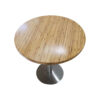 Bàn cafe HIGHLAND mặt bàn tre ép tròn D60 - Chân Inox (1)