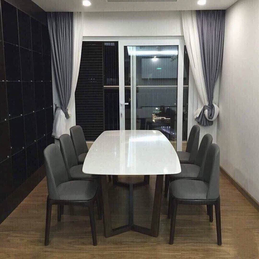 Bộ bàn ăn 6 ghế bọc nệm hiện đại CONCORDE GRACE | SMLIFE.vn