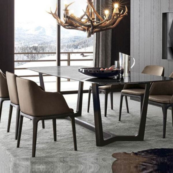 Bộ bàn ăn 6 ghế bọc nệm hiện đại CONCORDE GRACE ARMCHAIR | SMLIFE.vn