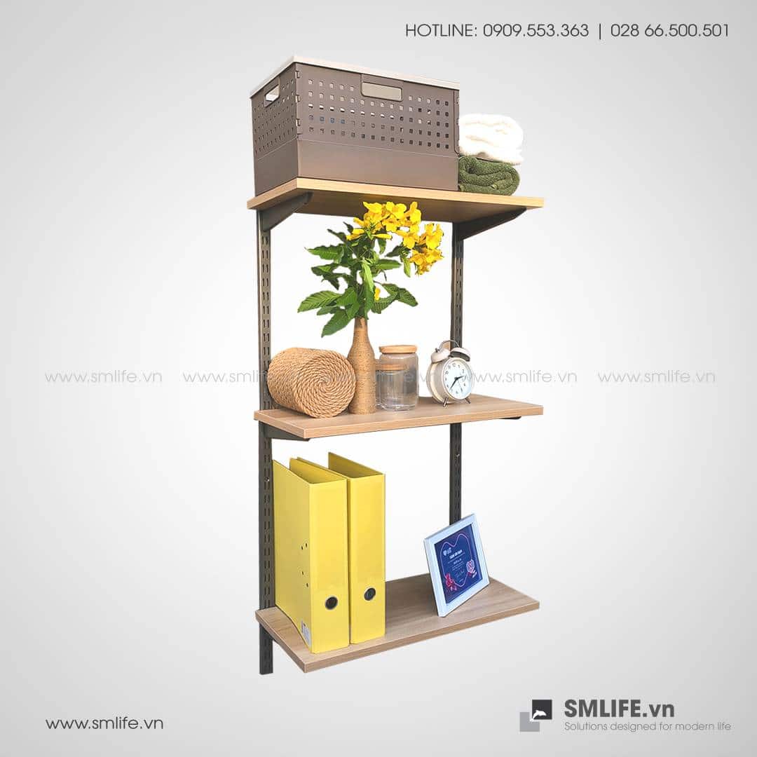 Combo kệ thanh ray lỗ đôi Railshelf SMLIFE