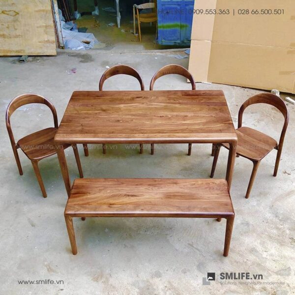 HT - Bộ bàn ăn bằng gỗ LATUS I (2)