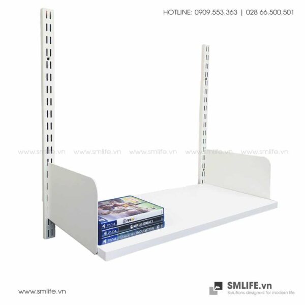 Tay đỡ kệ kèm vách ngăn railshelf