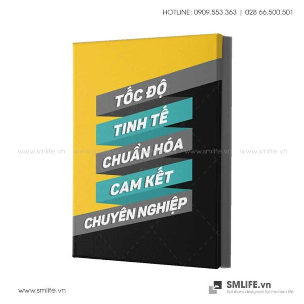 Tranh động lực văn phòng | Tốc độ, tinh tế, chuẩn hóa, cam kết, chuyên nghiệp