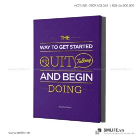 Tranh động lực văn phòng | The way to get started is to quit talking and begin doing