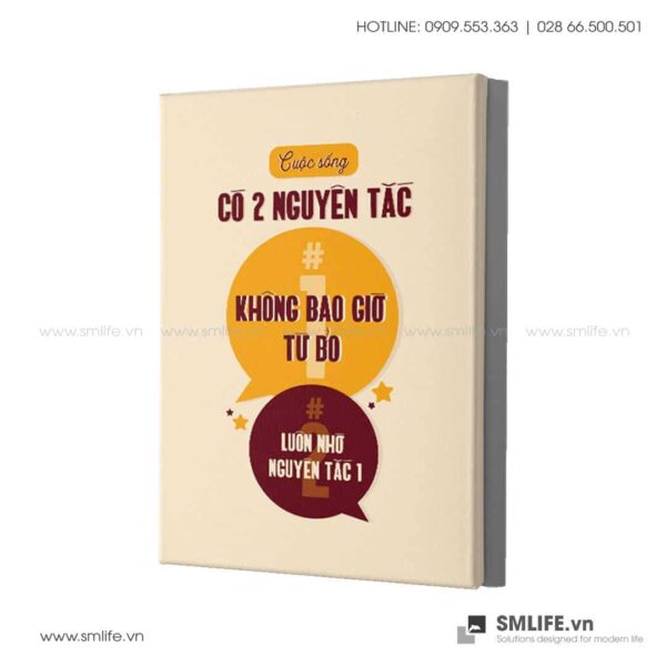 Tranh động lực văn phòng | Cuộc sống có 2 nguyên tắc : #1 Không bao giờ từ bỏ, #2. Luôn nhớ nguyên tắc 1