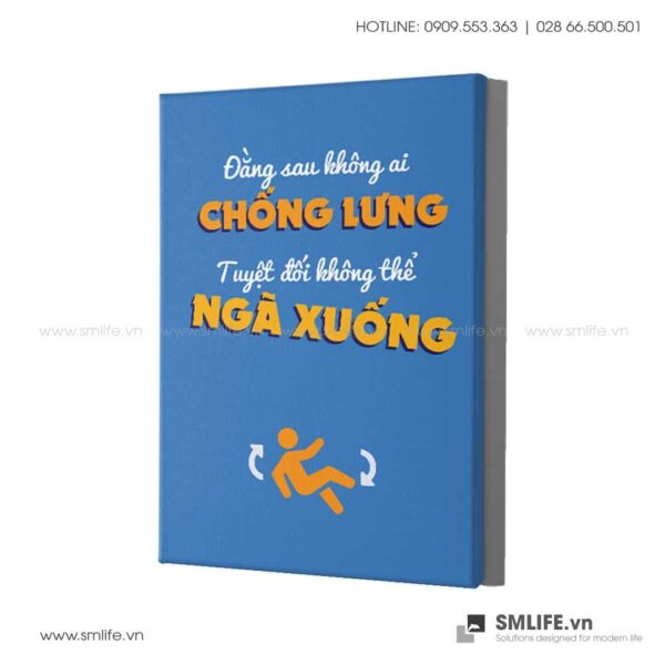 Tranh động lực văn phòng | Đằng sau không ai chống lưng tuyệt đối không thể ngã xuống