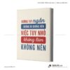 Tranh động lực văn phòng | Đường tuy ngắn không đi không đến việc tuy nhỏ không làm không nên