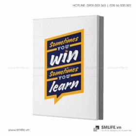 Tranh động lực văn phòng | Sometime you win sometimes you learn