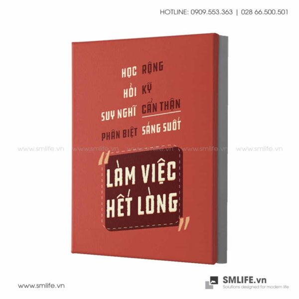 Tranh động lực văn phòng | Học rộng, hỏi kỹ, suy nghĩ cẩn thận, phân biệt sáng suốt, Làm Việc Hết Lòng