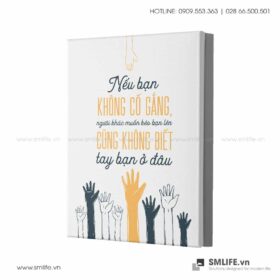 Tranh động lực văn phòng | Nếu bạn không cố gắng, người khác muốn kéo bạn lên cũng không biết tay bạn ở đâu