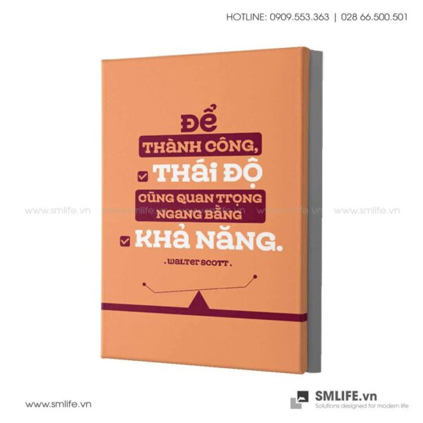 Tranh động lực văn phòng | Để thành công thái độ cũng quan trọng ngang bằng khả năng