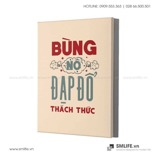 Tranh động lực văn phòng | Bùng nổ đạp đổ thách thức