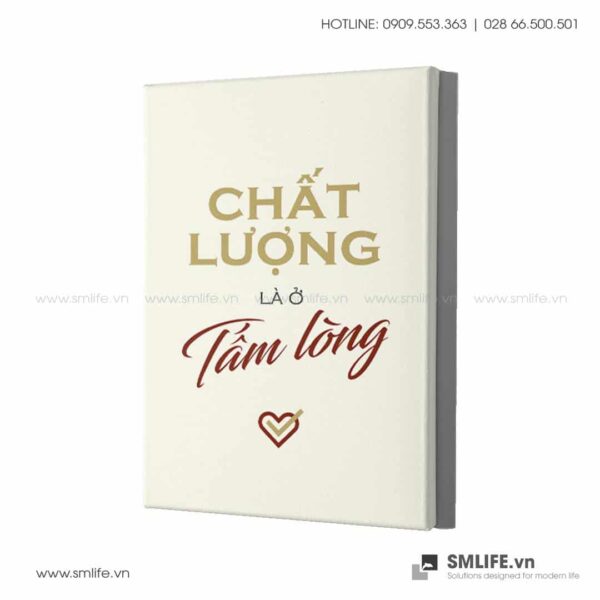 Tranh động lực văn phòng | Chất lượng là ở tấm lòng
