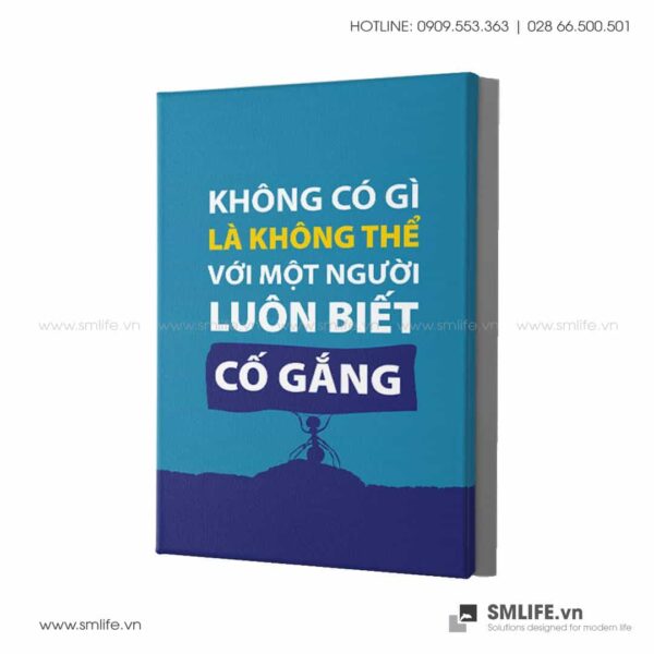Tranh động lực văn phòng | Không có gì là không thể với một người luôn biết cố gắng