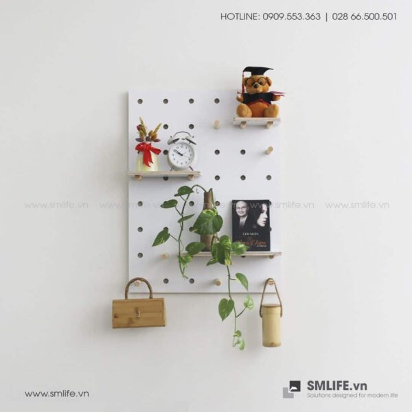 Bảng Gỗ Đục Lỗ SMLIFE Pegboard WP1 | SMLIFE.vn