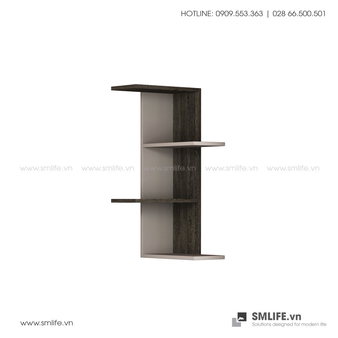 Kệ gỗ gắn tường trang trí hiện đại Bowcott  - Vì một sứ mệnh nội thất gỗ tự lắp ráp | SMLIFE