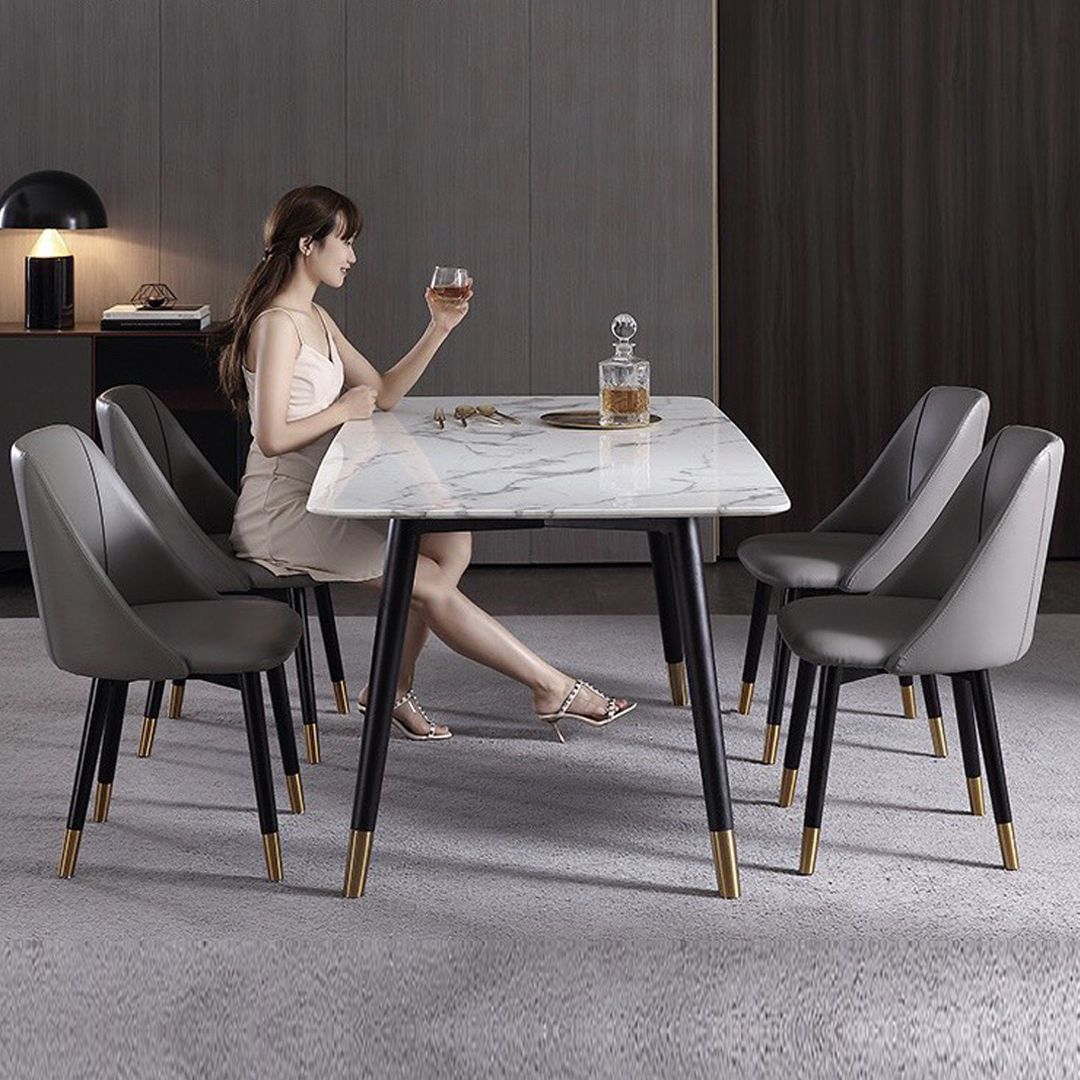 Bộ bàn ăn 4 ghế bọc niệm hiện đại NP625 | SMLIFE.vn