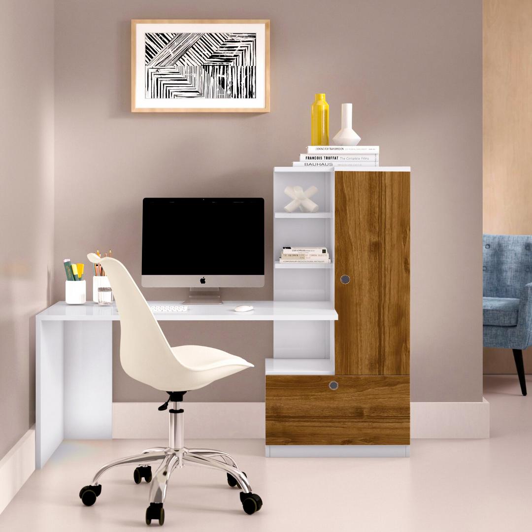 SMLIFE | Bàn làm việc, bàn học gỗ hiện đại Devin