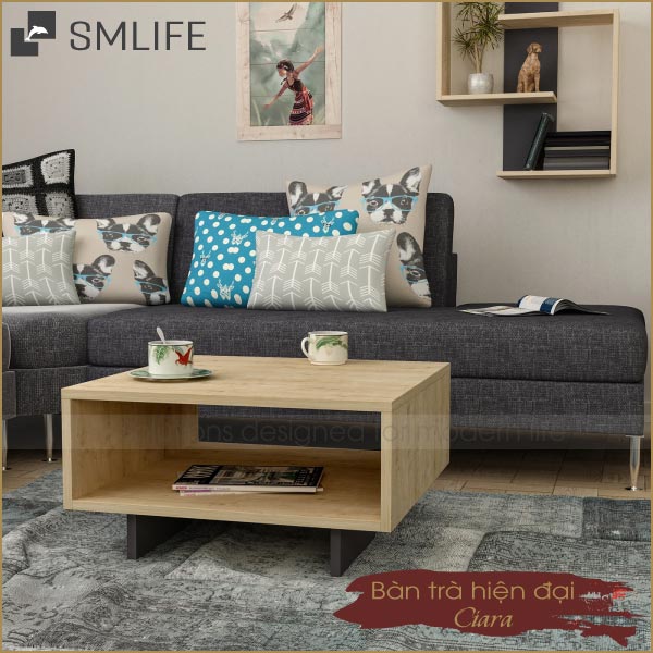 Bàn trà bằng gỗ công nghiệp hiện đại Ciara