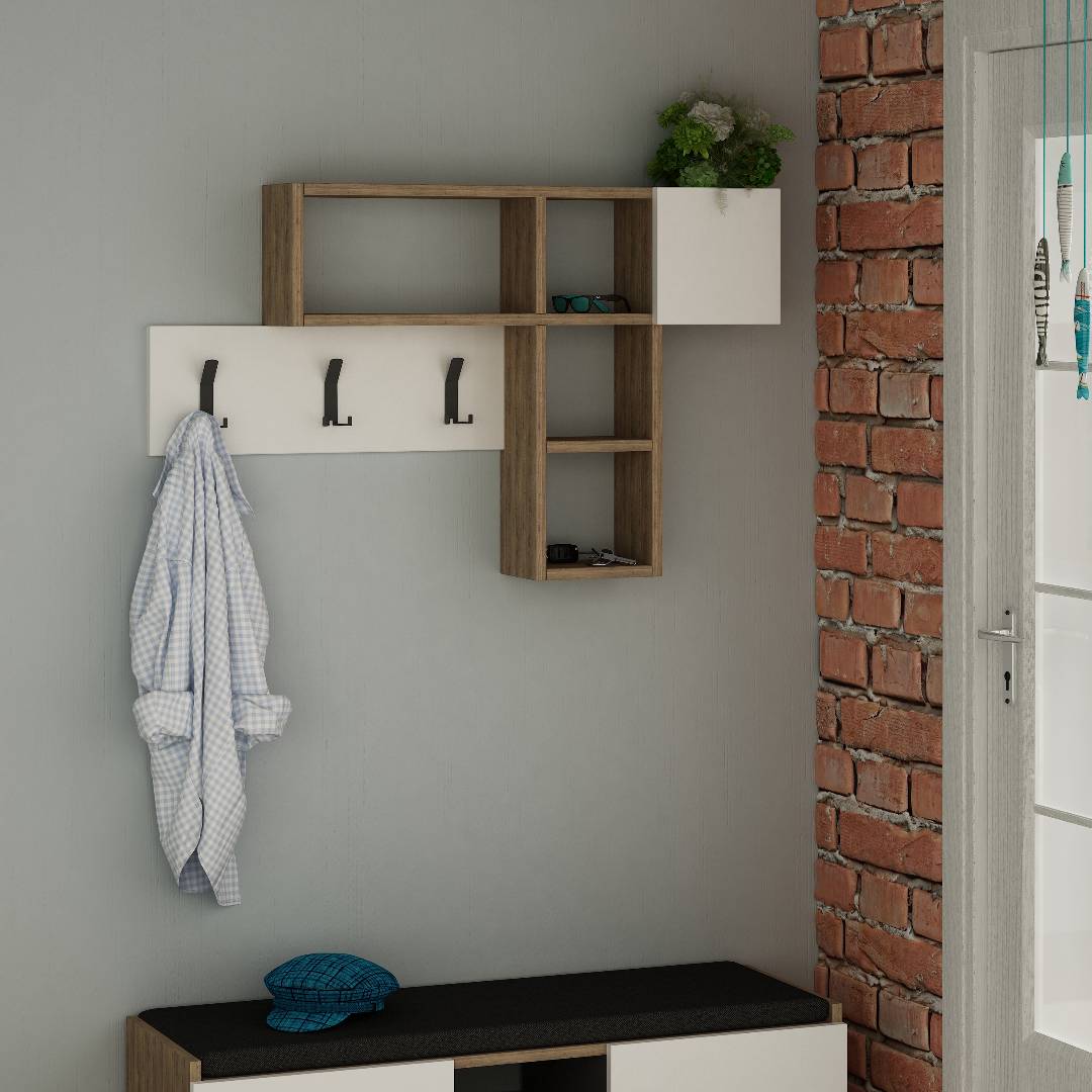 Kệ gỗ sảnh ra vào Halsted (4)