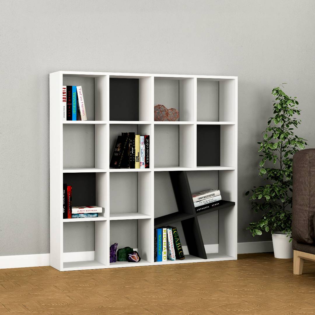 Ke sach go hien dai Brian 5 Kệ sách gỗ hiện đại Brian (5)