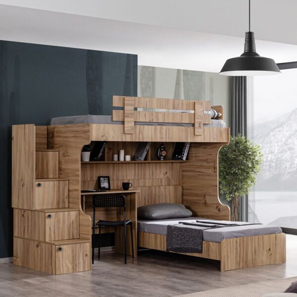 Giường tầng gỗ hiện đại cho bé Suvena (1)