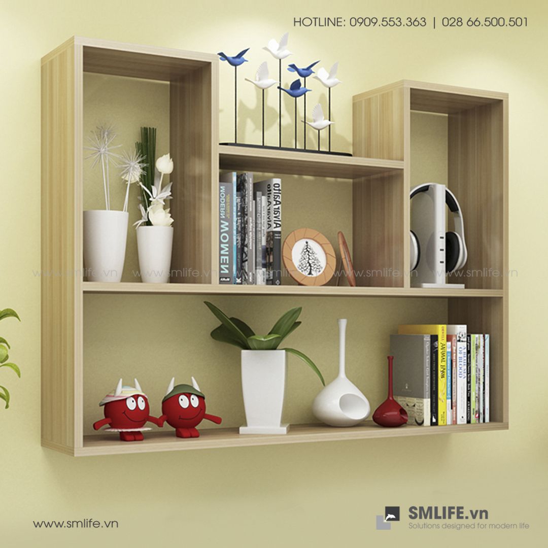 Kệ gỗ treo tường trang trí hiện đại Wade (6)