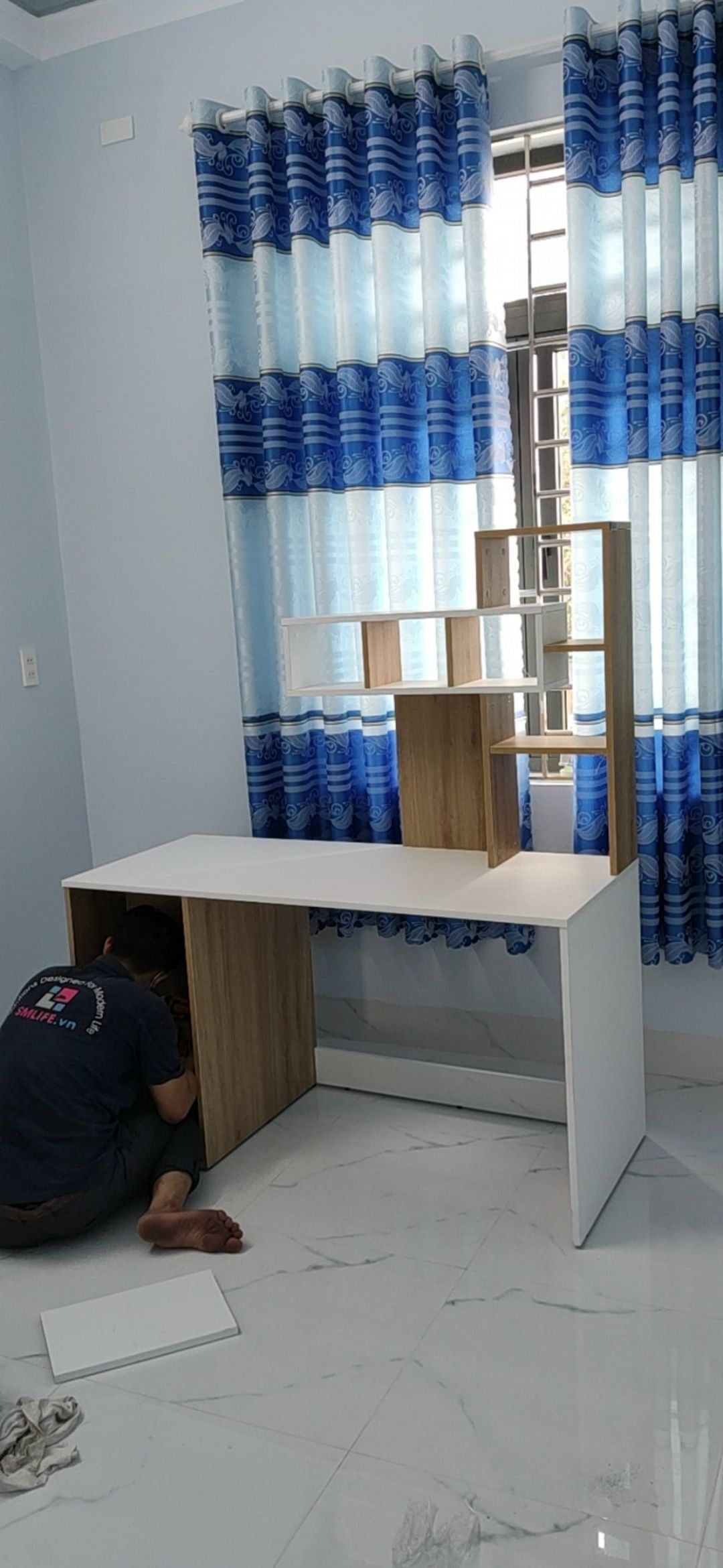 Ban lam viec ban hoc go hien dai Donchin 1 Bàn làm việc, bàn học gỗ hiện đại Donchin (1)