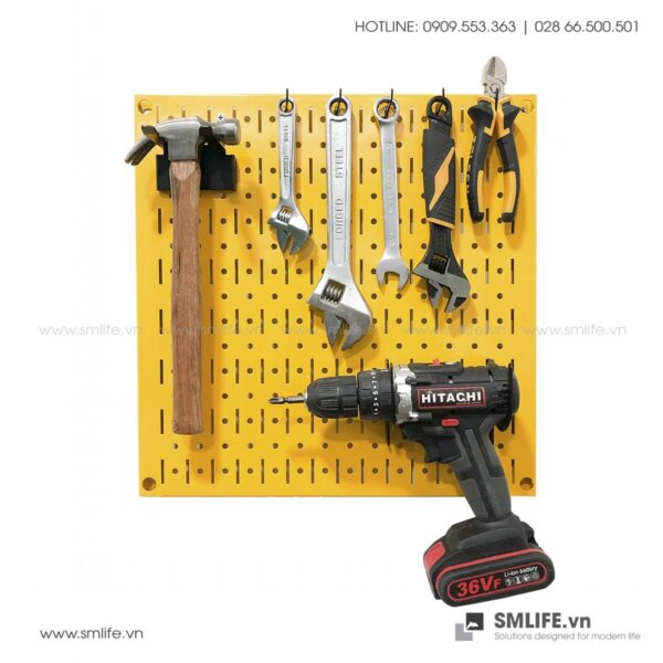 Bảng treo dụng cụ Pegboard cơ khí SQ - VÀNG (3)