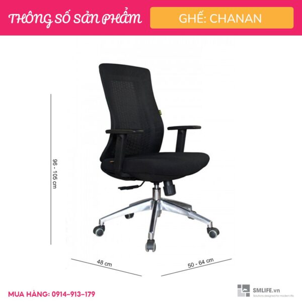 Ghế trưởng phòng lưng lưới Chanan (1)