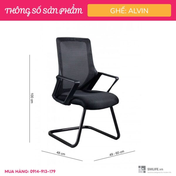 Ghế văn phòng chân quỳ lưng lưới Alvin (1)