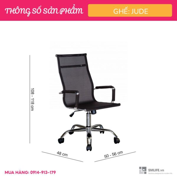 Ghế xoay văn phòng lưng cao bọc lưới Jude (2)_compressed