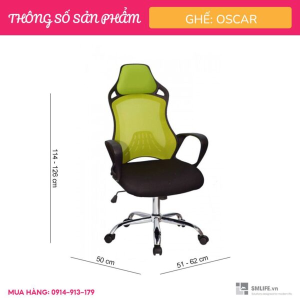 Ghế xoay văn phòng lưng cao có tựa đầu Oscar (2)_compressed