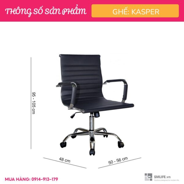 Ghế xoay văn phòng lưng trung bọc PU Kasper (2)_compressed