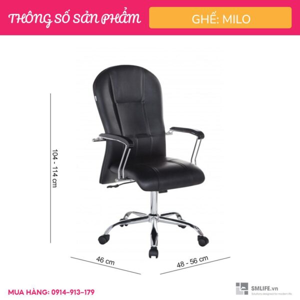 Ghế xoay văn phòng lưng trung rời bọc da Milo (2)_compressed