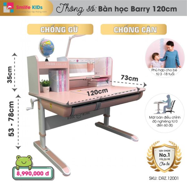Ban hoc thong minh Barry 120cm 2 | SMLIFE