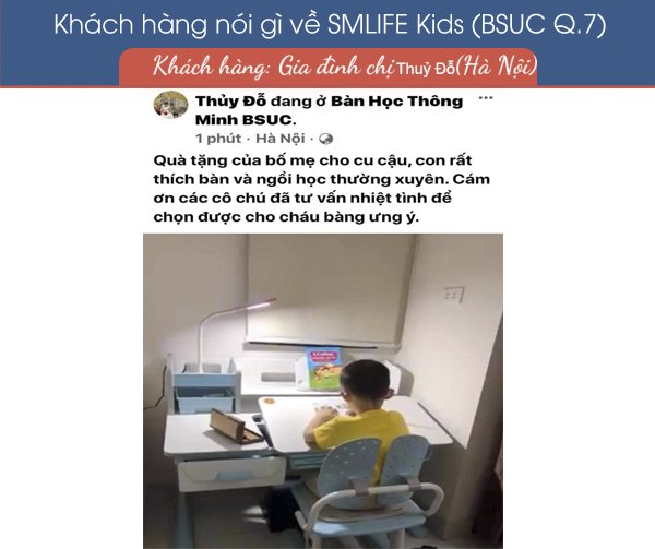 Ban hoc thong minh SMLIFE Kids Nhan xet tu khach hang 118 | SMLIFE
