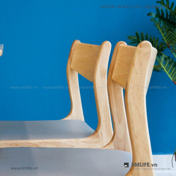 Bộ bàn ăn 4 ghế gỗ tự nhiên Cazorla Jackson - Tự nhiên | SMLIFE.vn