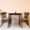 Bộ bàn ăn 6 ghế gỗ tự nhiên Mangos Jackson - Nâu | SMLIFE.vn