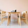 Bộ bàn ăn 6 ghế gỗ tự nhiên Mangos Jackson - Tự nhiên | SMLIFE.vn