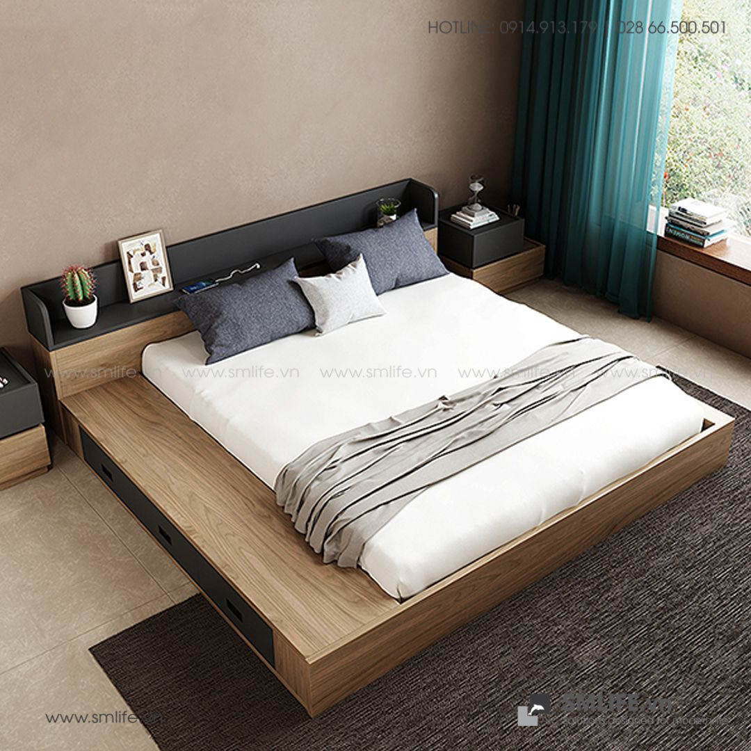 Giường ngủ bệt kiểu Nhật Tsubaki | SMLIFE.vn