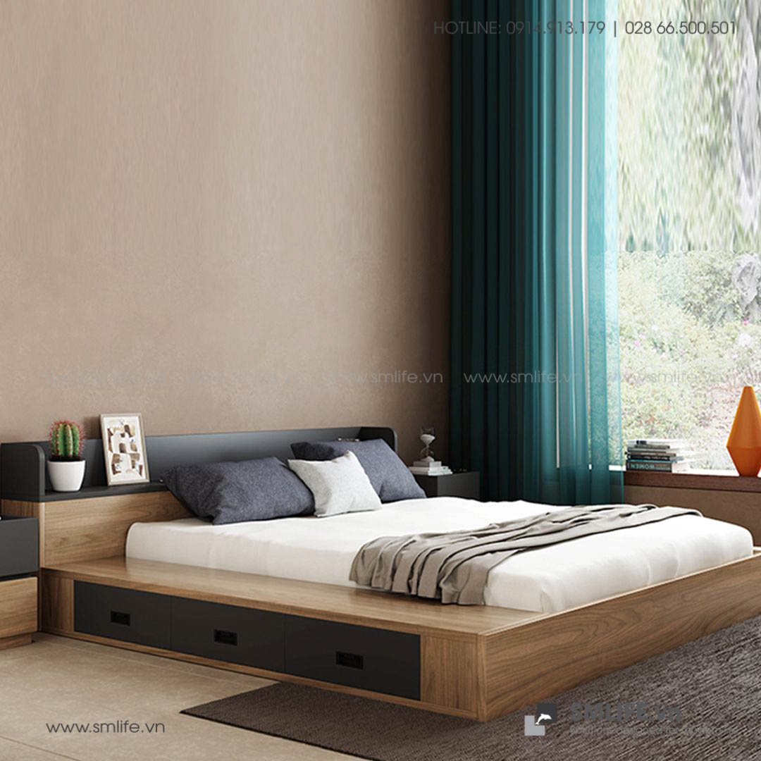 Giường ngủ bệt kiểu Nhật Tsubaki | SMLIFE.vn