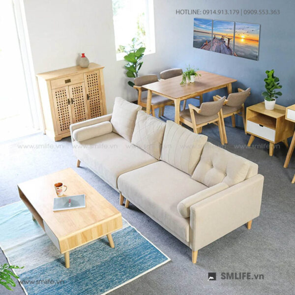 Sofa băng Fidelia – Kem nhạt