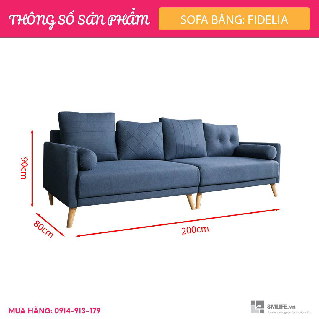 Sofa băng Fidelia – Xanh