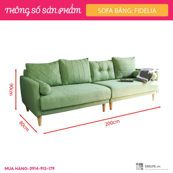 Sofa băng Fidelia – Xanh Lá