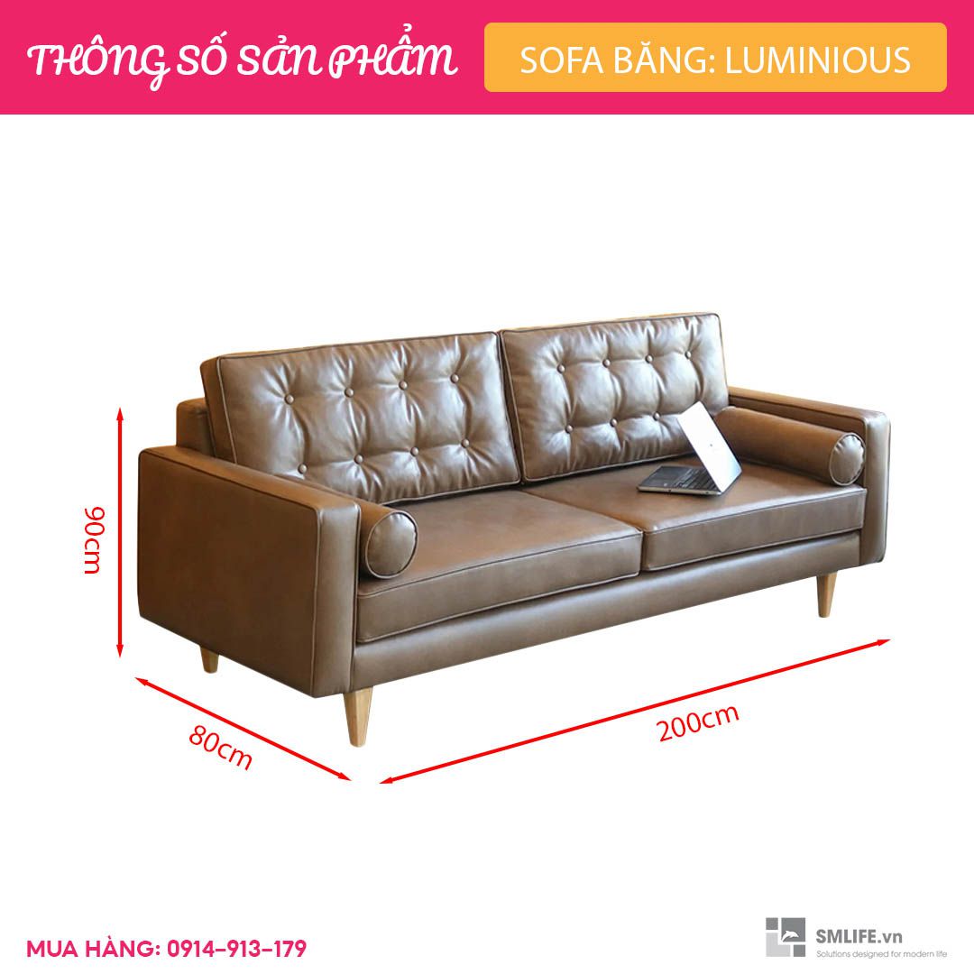 Sofa bang Luminious Da Pu STL 23 9 1 Sofa băng Luminious Da Pu STL 23