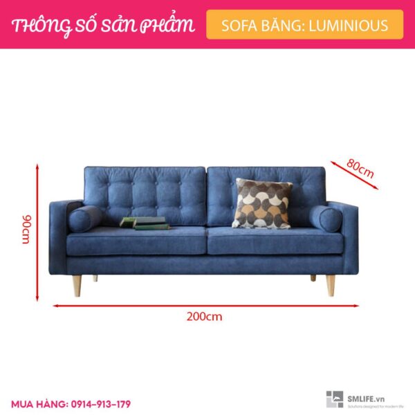 Sofa băng Luminious – Indigo 56