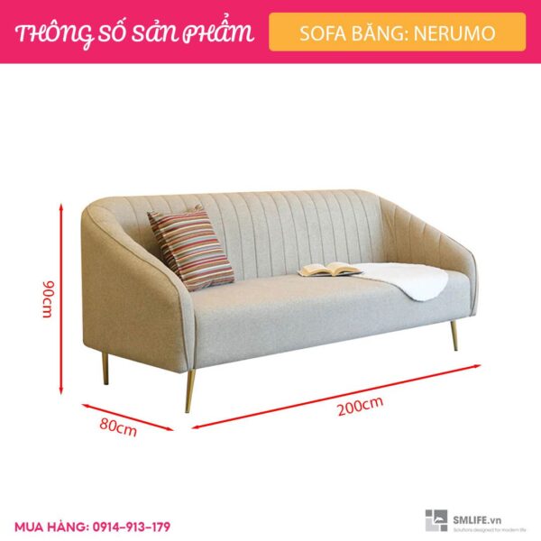 Sofa băng Nerumo – Kem