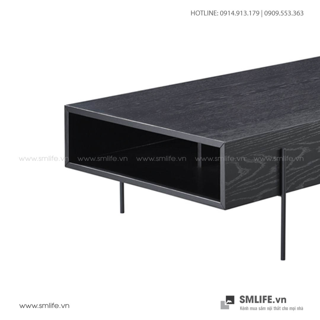Ban sofa Clary 1C 2 Bàn sofa gỗ sồi hình hộp chữ nhật sang trọng Clary 1C | SMLIFE.vn